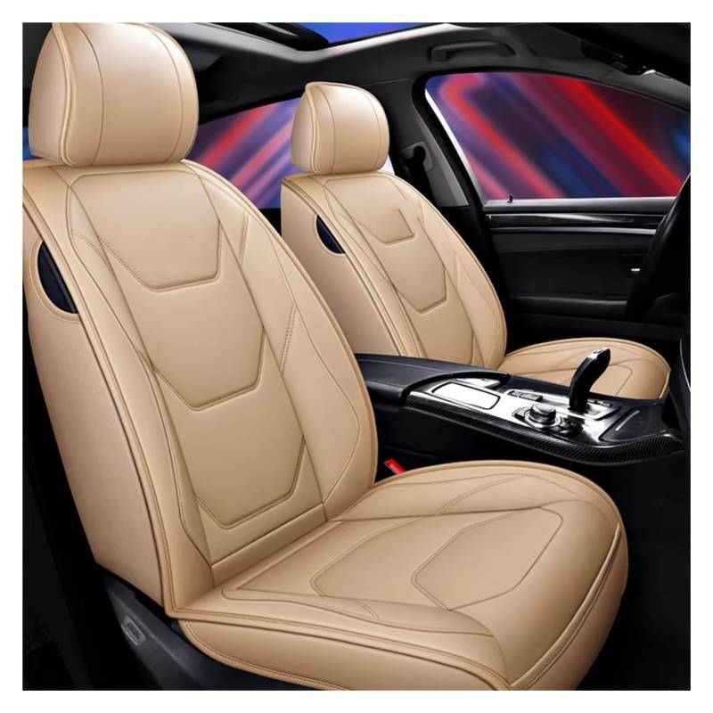 HILLAR Sitzbezüge Auto Für Kia Für Rio Für Sportage Für Stinger Für Soul Für Cerato Für Ceed Für Spectra Universal Auto Sitzbezüge Auto-Sitzbezüge(Beige Front) von HILLAR