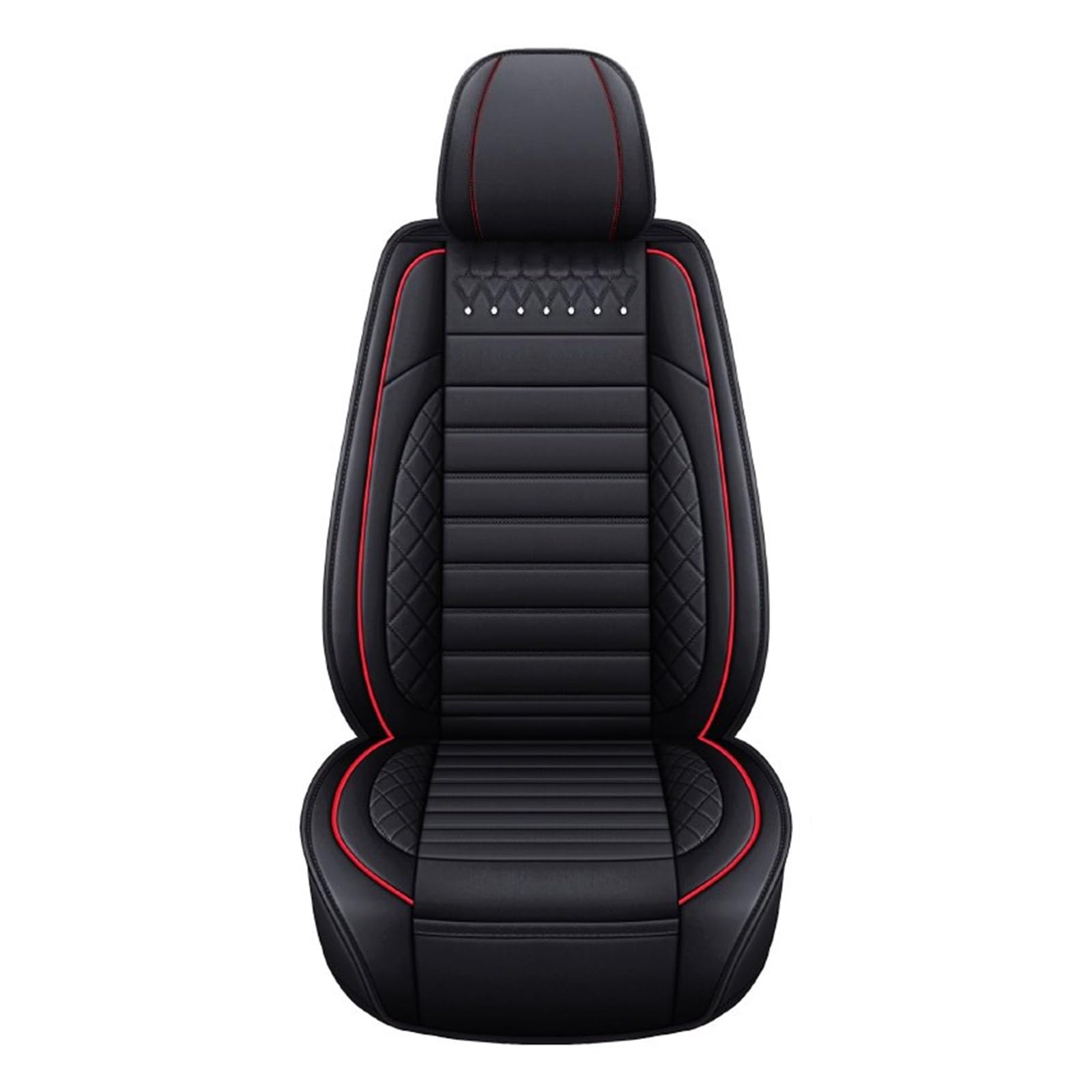 HILLAR Sitzbezüge Auto Für Kia Für Sportage Für Rio 3 Für Cerato Für Optima Für Carens Für Sorento Für Stinger Für Line Auto Sitzbezug Leder Auto-Sitzbezüge(1Pcs-Balck) von HILLAR