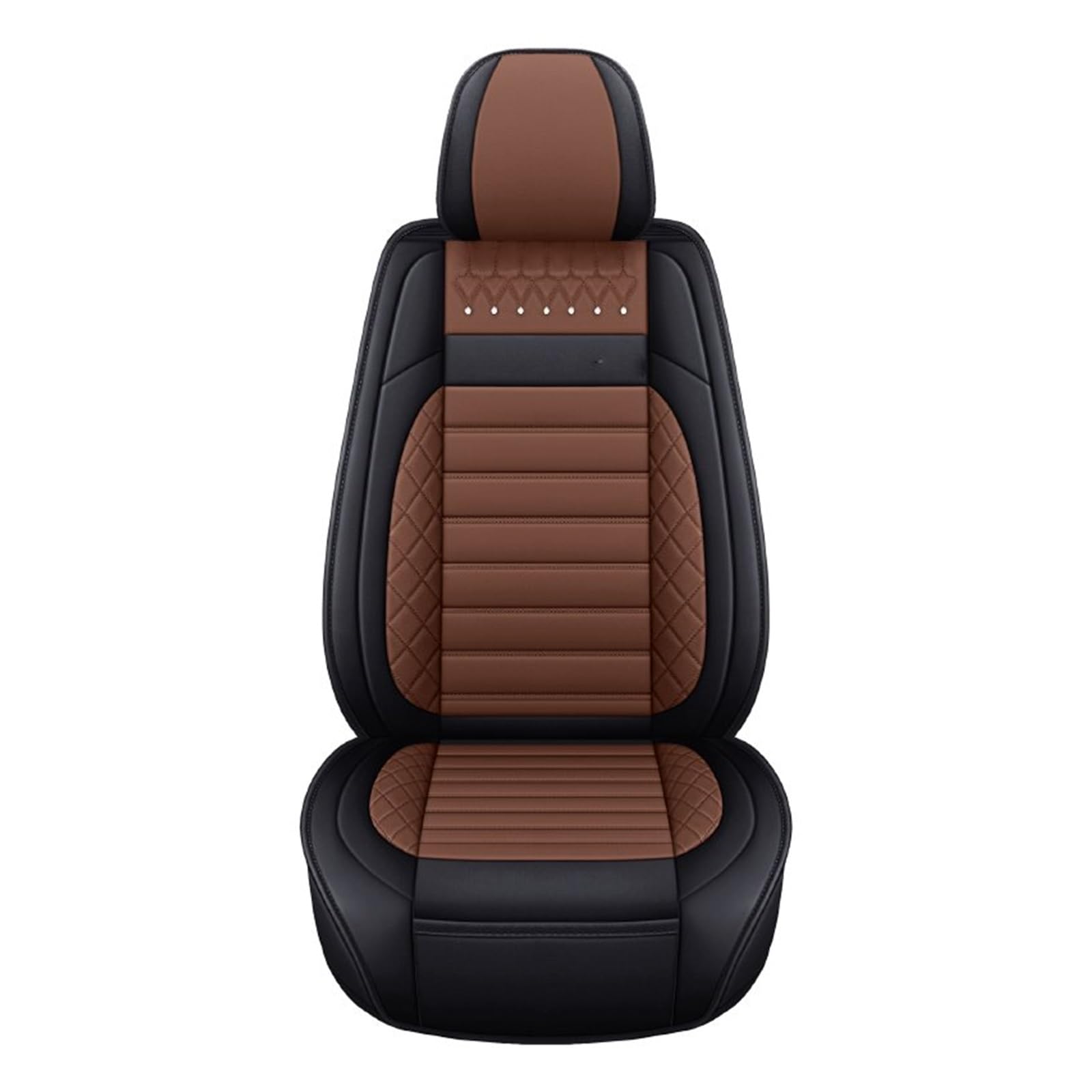 HILLAR Sitzbezüge Auto Für Kia Für Sportage Für Rio 3 Für Cerato Für Optima Für Carens Für Sorento Für Stinger Für Line Auto Sitzbezug Leder Auto-Sitzbezüge(1Pcs-Coffee) von HILLAR