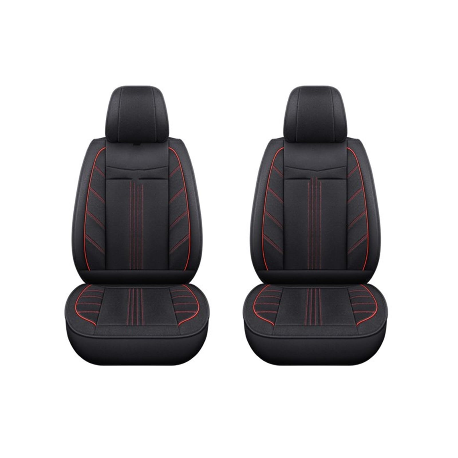 HILLAR Sitzbezüge Auto Für Mg Zs Ev Für Mulan Hs 5 Tragen Beständig Atmungsaktive Innen Frau Universal Flachs Auto Sitz Abdeckung Auto-Sitzbezüge(2Pcs-Red) von HILLAR