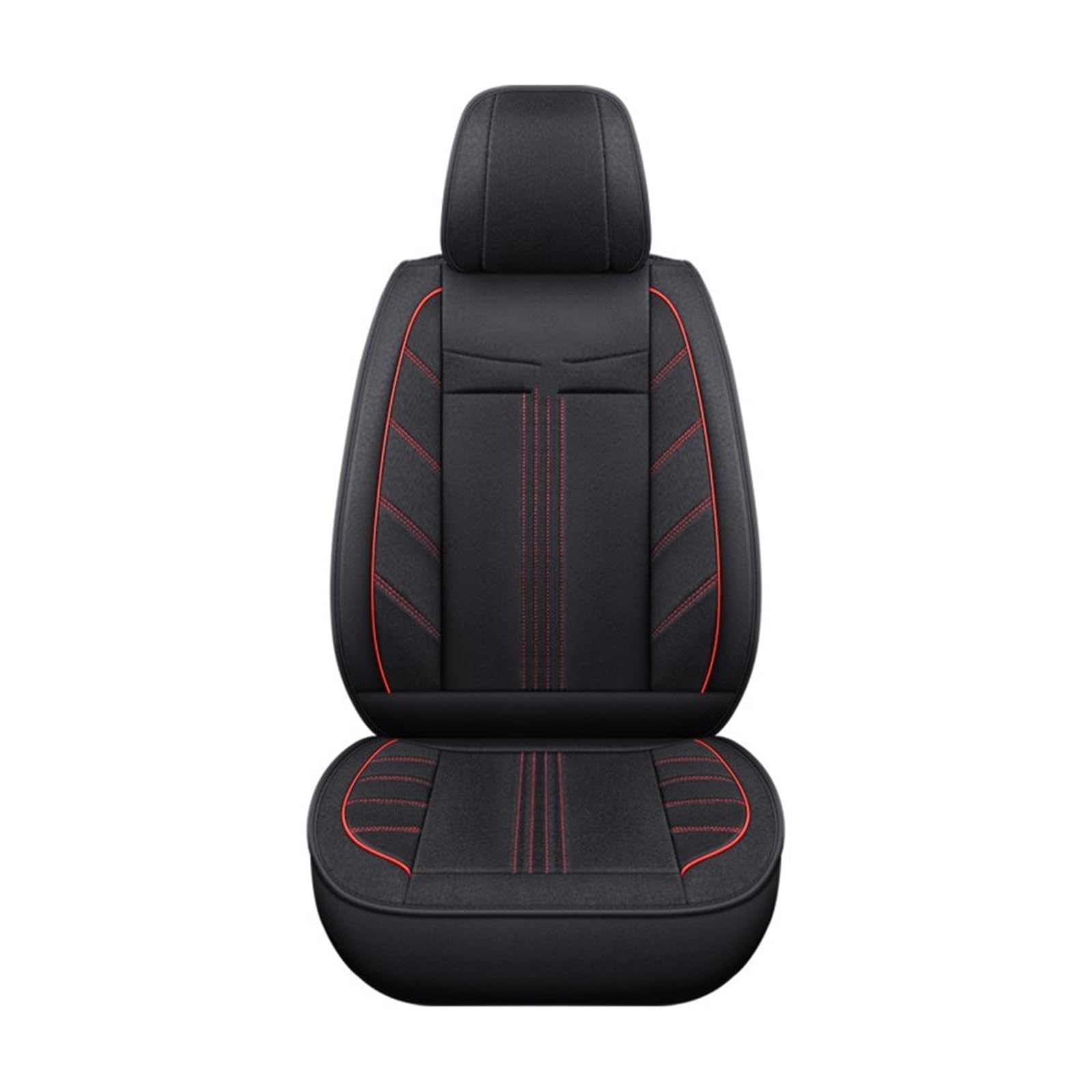 HILLAR Sitzbezüge Auto Für Nissan Für Qashqai J10 J11 Für Navara D40 Für März Für Juke X Für Trail T32 Universal Flachs Auto Sitzbezug Auto-Sitzbezüge(1 Piece-Red) von HILLAR