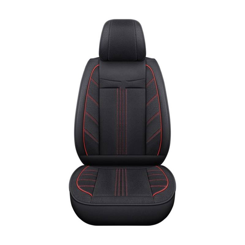 HILLAR Sitzbezüge Auto Für Nissan Für Qashqai J10 J11 Für Navara D40 Für März Für Juke X Für Trail T32 Universal Flachs Auto Sitzbezug Auto-Sitzbezüge(1 Piece-Red) von HILLAR