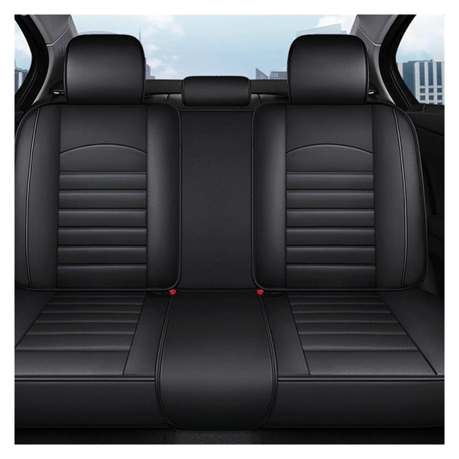 HILLAR Sitzbezüge Auto Für Skoda Für Fabia Für Octavia Für Rapid Für Superb Für Kodiaq Für Yeti Alle Modelle All Inclusive Auto Leder Sitzbezug Auto-Sitzbezüge(Rear seat Cover) von HILLAR