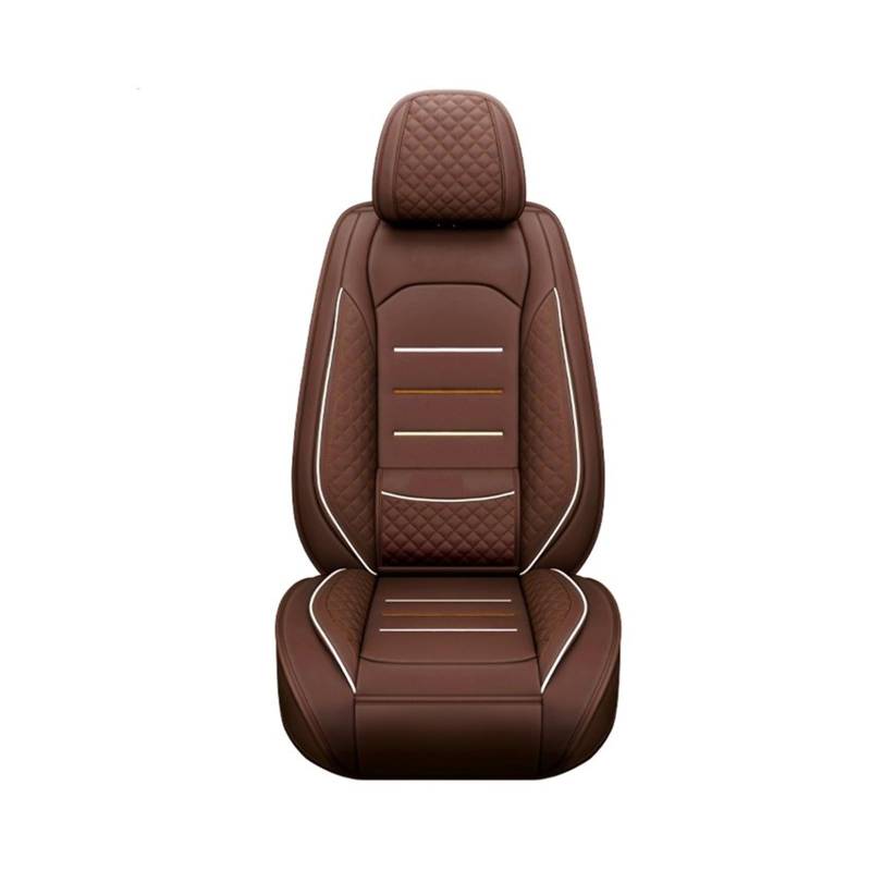 HILLAR Sitzbezüge Auto Für Suzuki Für Swift Für Grand Für Vitara Für Jimny Sx4 Für Samurai Für Ignis Auto Sitzbezug Universal Leder Auto-Sitzbezüge(1Pcs-Brown) von HILLAR