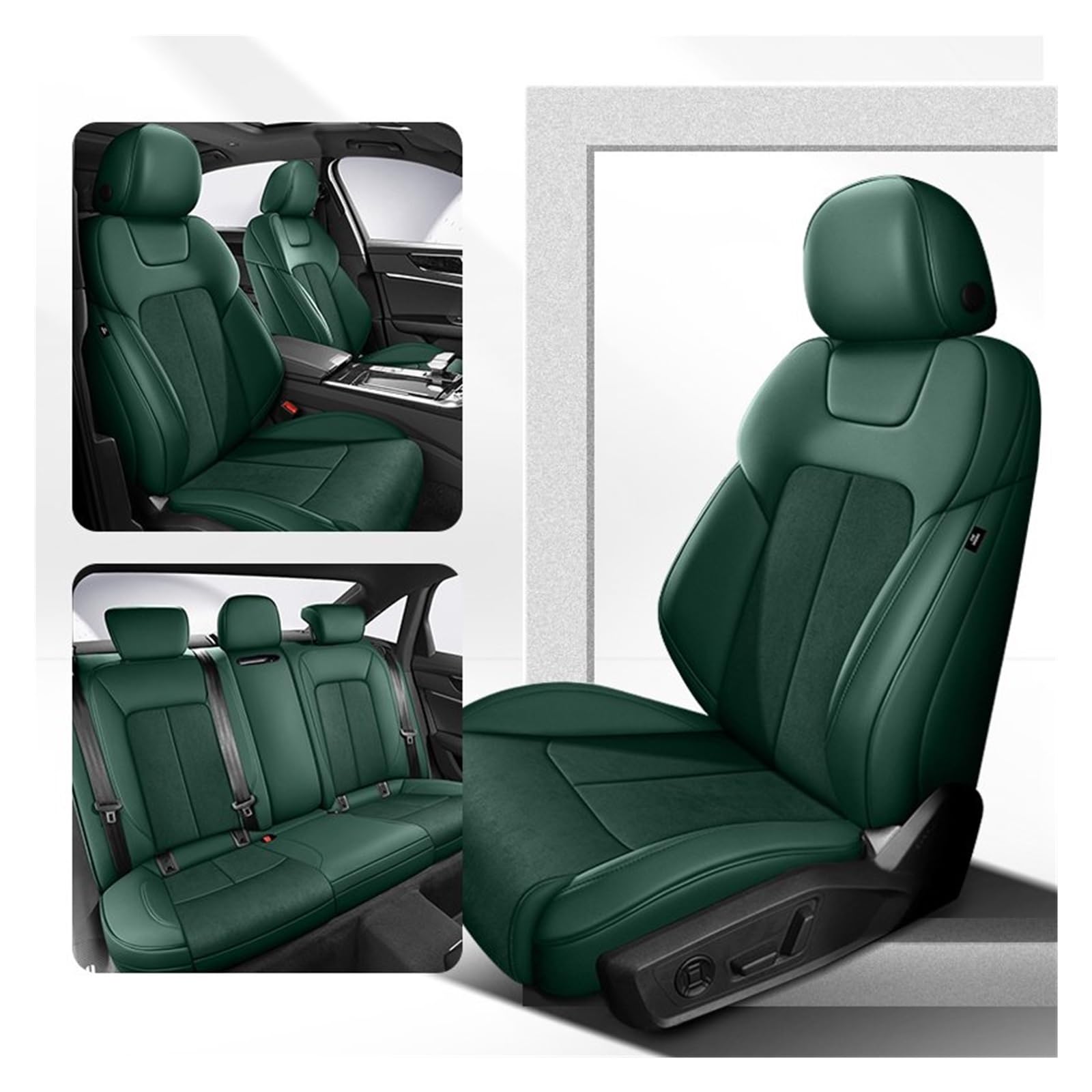 HILLAR Sitzbezüge Auto Für TT MK2 Q7 4L Q5 A7 A6 C7 Custom Auto Sitzbezug Auto Zubehör Innen 360 ° Surround Protector Auto-Sitzbezüge(Color L) von HILLAR