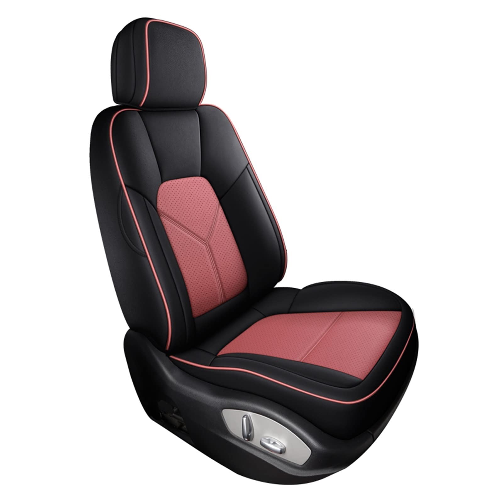 HILLAR Sitzbezüge Auto Für Toyota Für Chr Für Corolla Für Rav4 Für Raize Für Hilux Auto Sitz Abdeckung Wasserdicht Mann Benutzerdefinierte Luxus Innen Auto-Sitzbezüge(1Pcs-Black Pink) von HILLAR