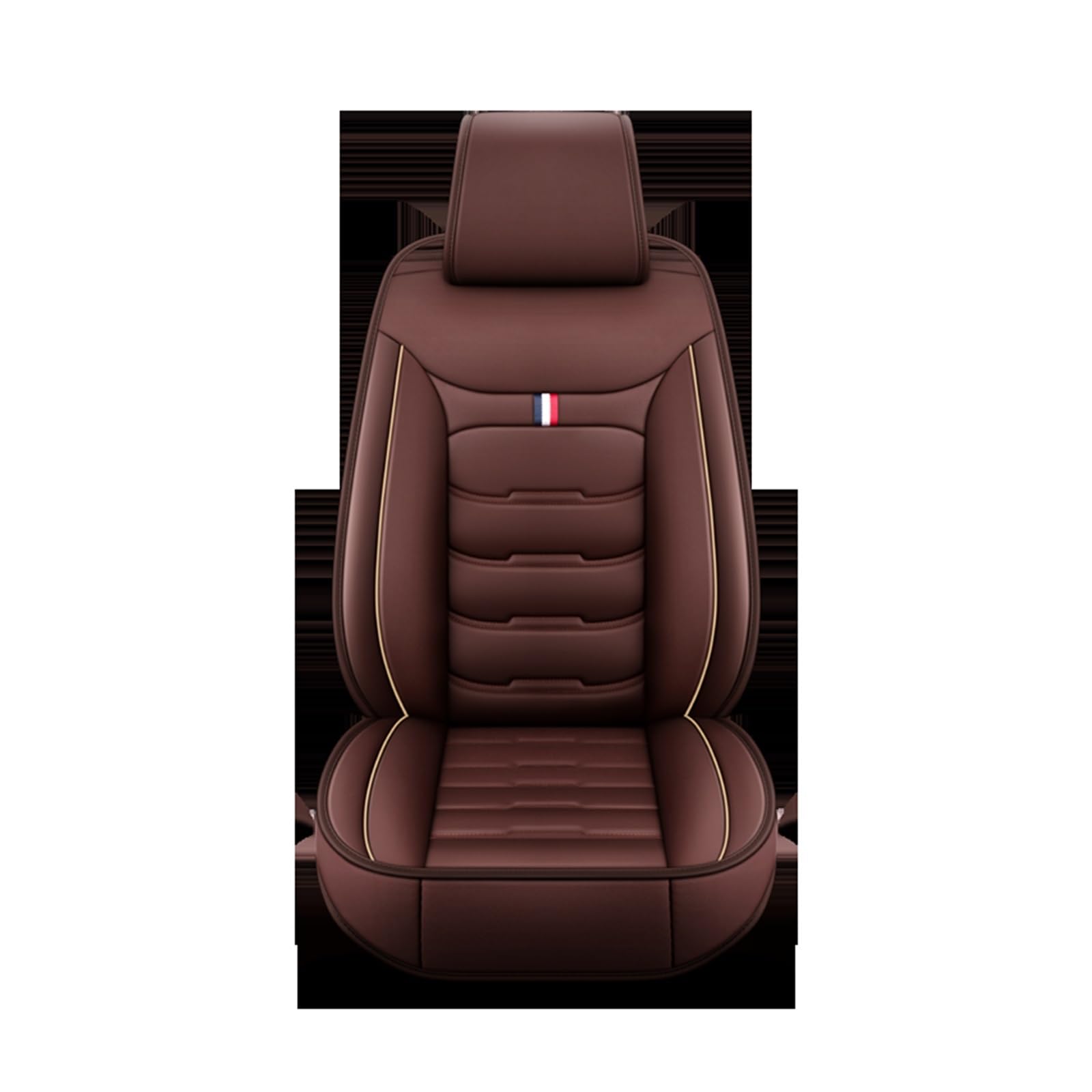 HILLAR Sitzbezüge Auto Für Volvo S60 V40 Xc70 V50 Xc60 V60 V70 S80 Xc90 V50 C30 S40 Alle Modelle Leder-Autositzbezug Auto-Sitzbezüge(1 seat Coffee) von HILLAR