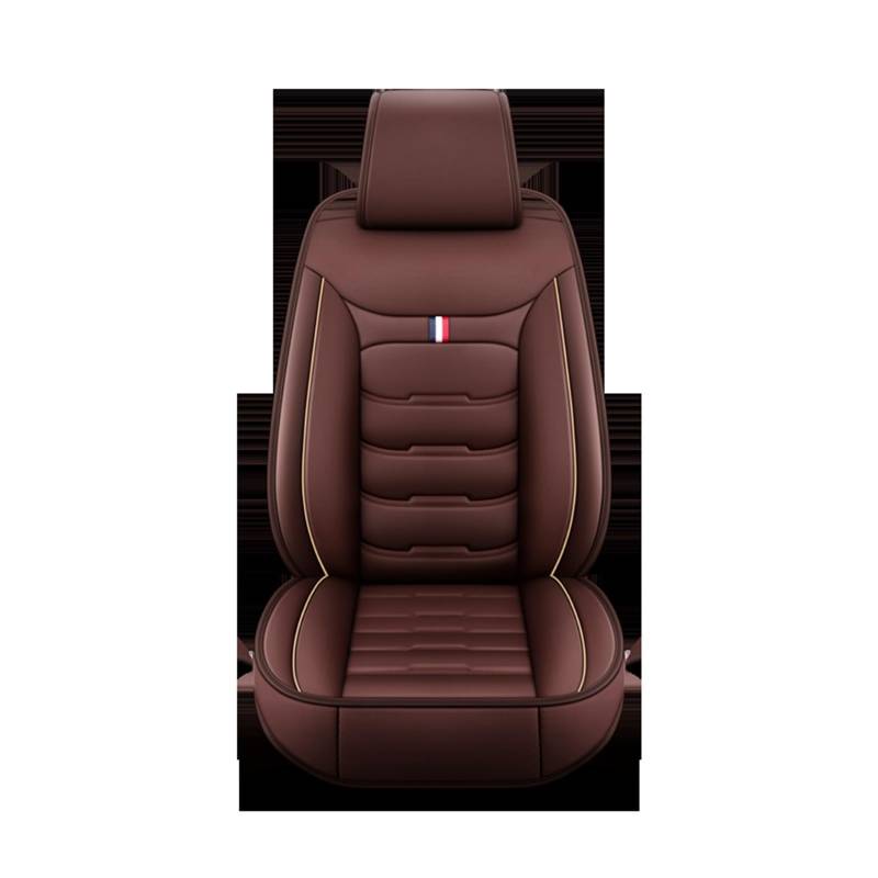 HILLAR Sitzbezüge Auto Für Volvo S60 V40 Xc70 V50 Xc60 V60 V70 S80 Xc90 V50 C30 S40 Alle Modelle Leder-Autositzbezug Auto-Sitzbezüge(1 seat Coffee) von HILLAR