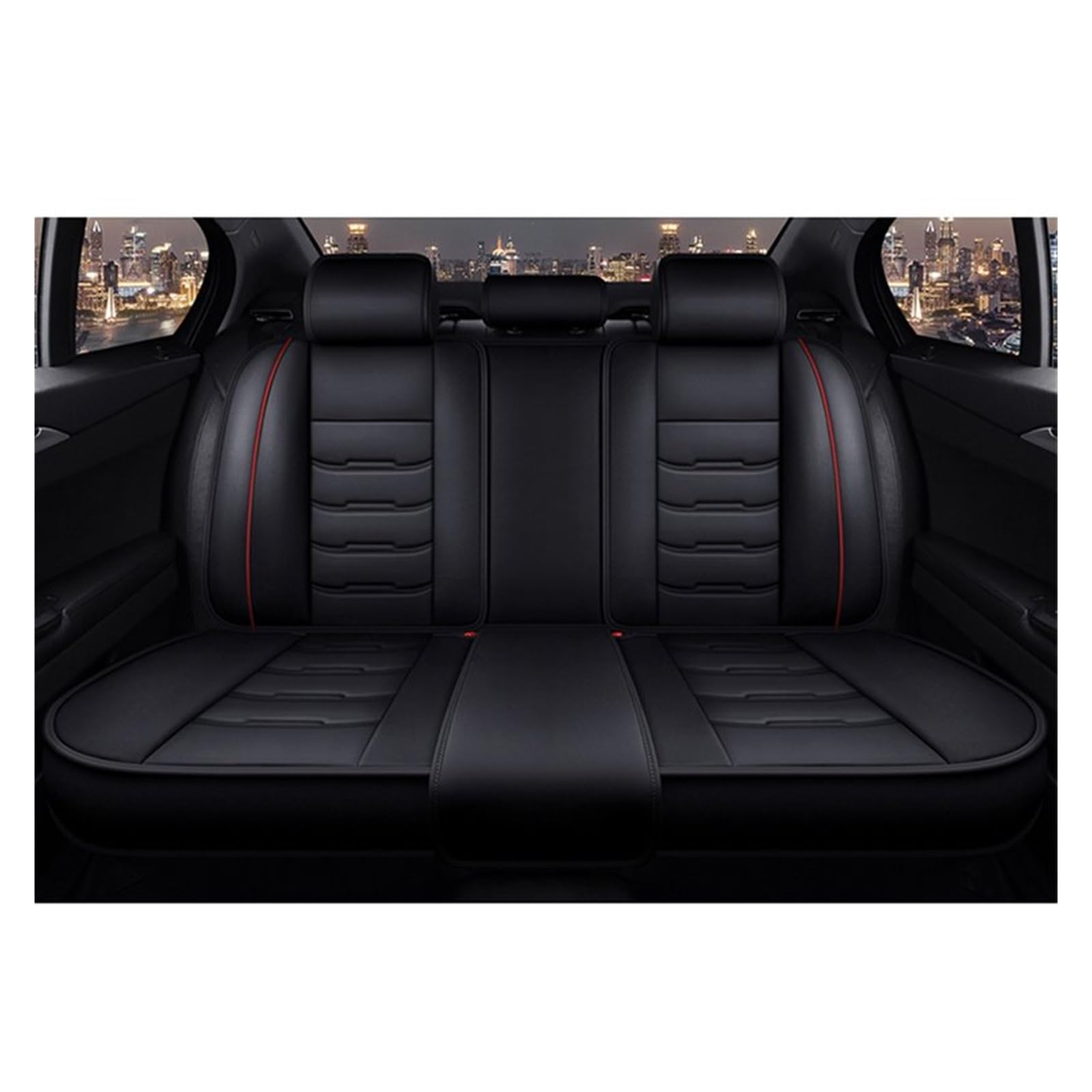 HILLAR Sitzbezüge Auto Für Volvo S60 V40 Xc70 V50 Xc60 V60 V70 S80 Xc90 V50 C30 S40 Alle Modelle Leder-Autositzbezug Auto-Sitzbezüge(Rear seat Cover A) von HILLAR