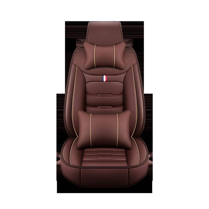 HILLAR Sitzbezüge Auto Für X3 X1 X4 X5 X6 Z4 525 520 F30 F10 E46 E90 Alle Medels Leder Autositzbezug Auto-Sitzbezüge(1 seat Coffee Pillow A) von HILLAR