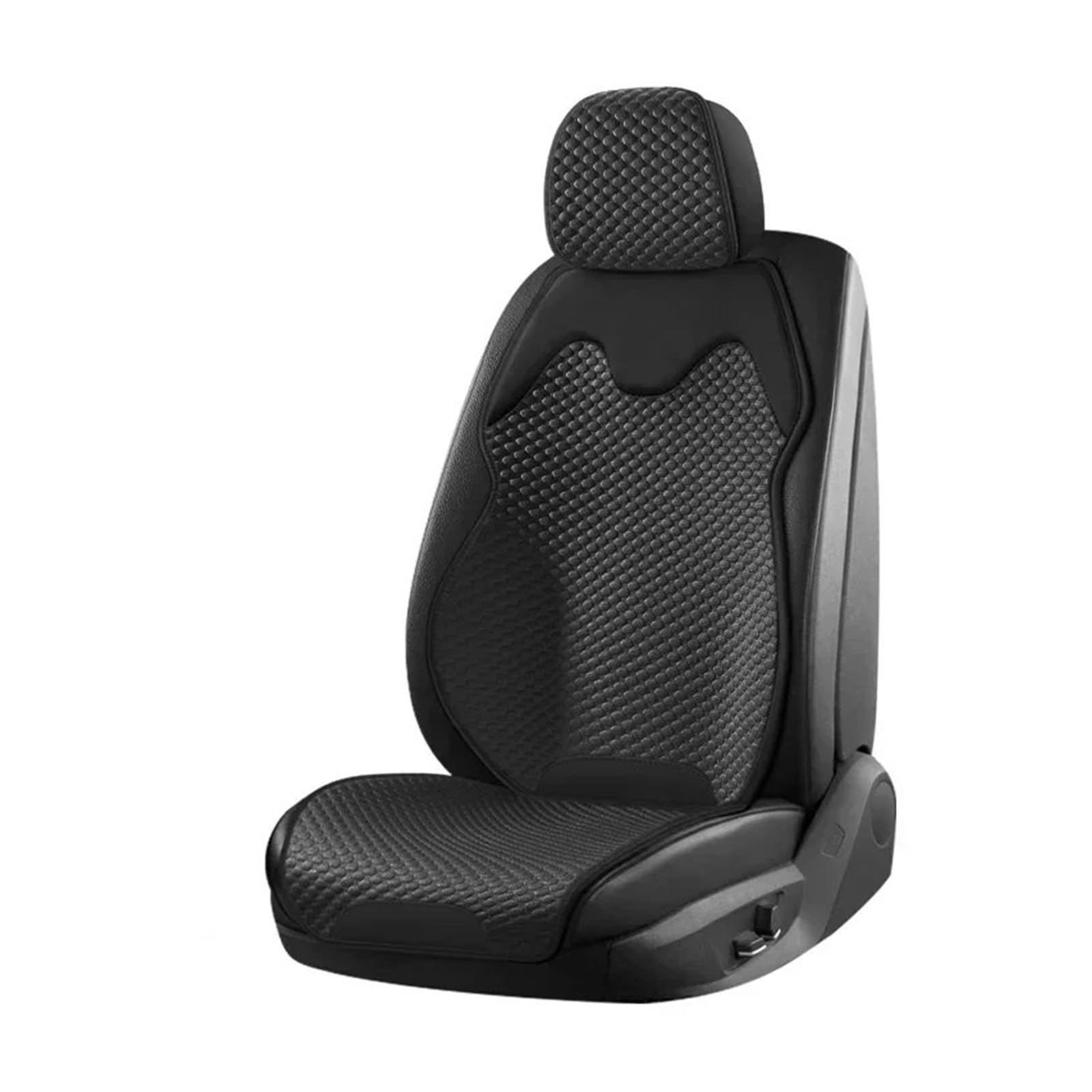 HILLAR Sitzbezüge Auto Universal Auto Sitz Abdeckung Vier Saison Auto EIS Seide Atmungsaktive Sitzbezüge Für Auto Kühlen Sitze Abdeckung Schutz Auto-Sitzbezüge(Black seat) von HILLAR