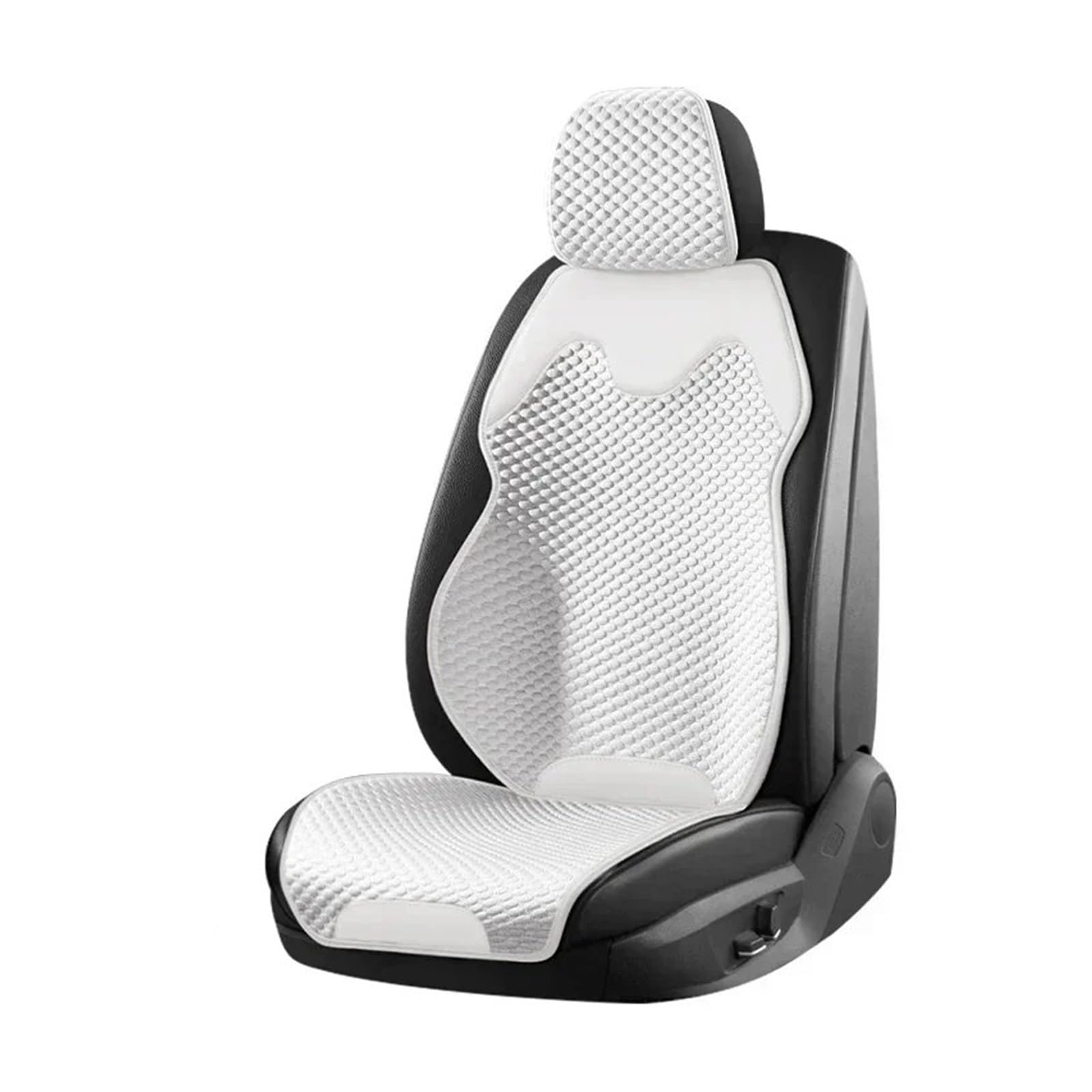 HILLAR Sitzbezüge Auto Universal Auto Sitz Abdeckung Vier Saison Auto EIS Seide Atmungsaktive Sitzbezüge Für Auto Kühlen Sitze Abdeckung Schutz Auto-Sitzbezüge(White seat) von HILLAR