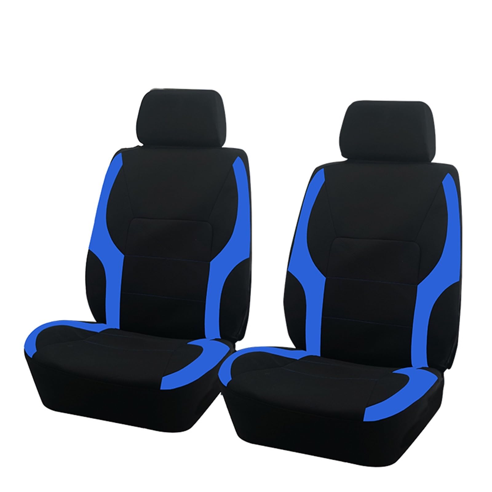 HILLAR Sitzbezüge Auto Universelle Polyester-Autositzbezüge Sportliches Design Für Die Meisten Autos SUVs LKWs Vierjahreszeiten-Sitzbezüge Auto-Sitzbezüge(Blue 2 Front seat) von HILLAR