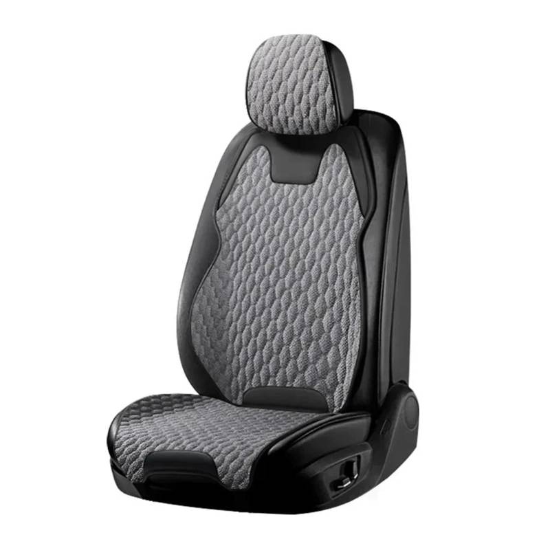 HILLAR Sitzbezüge Auto Universeller Autositzbezug Für Vier Jahreszeiten, Atmungsaktive Flachs-Sitzbezüge Für Den Schutz Von Autositzen Auto-Sitzbezüge(Gray Front seat Set) von HILLAR