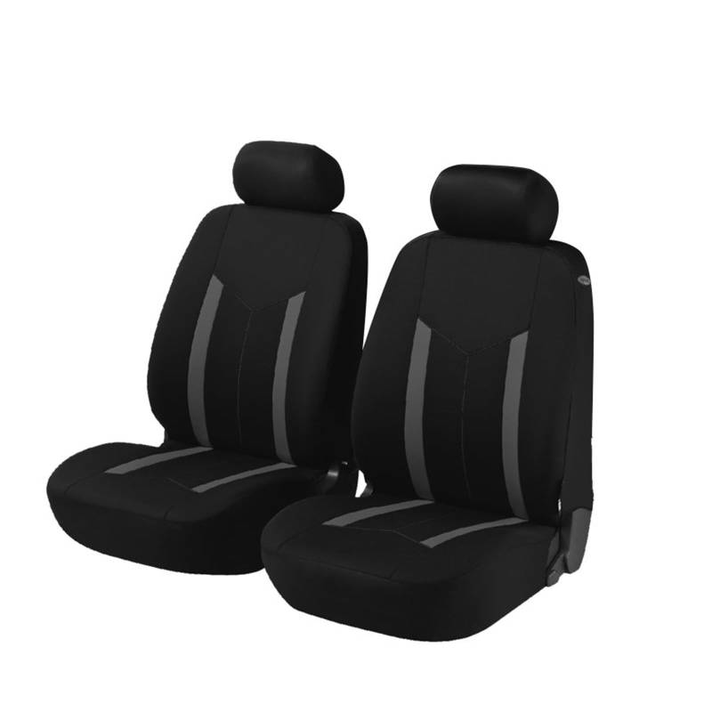 HILLAR Sitzbezüge Auto Universelles Polyester-Autositzbezüge-Set Im Sportstil Passend Für Die Meisten Auto-SUV-Van-Sitzkissen Auto-Sitzbezüge(Gray 2 seat Front) von HILLAR