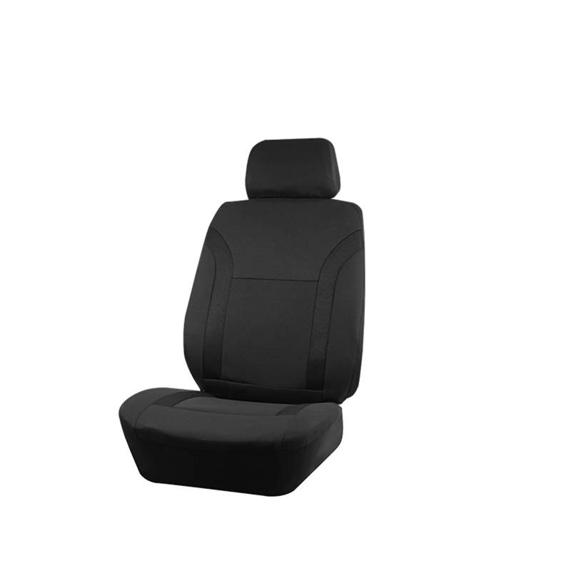 HILLAR Sitzbezüge Auto Universelles Polyester-Autositzbezug-Set Passend Für Die Meisten Autos Einfarbiger Stoff Zweifarbig Stilvolles Autozubehör Sitzschutz Auto-Sitzbezüge(A Black 1 seat) von HILLAR