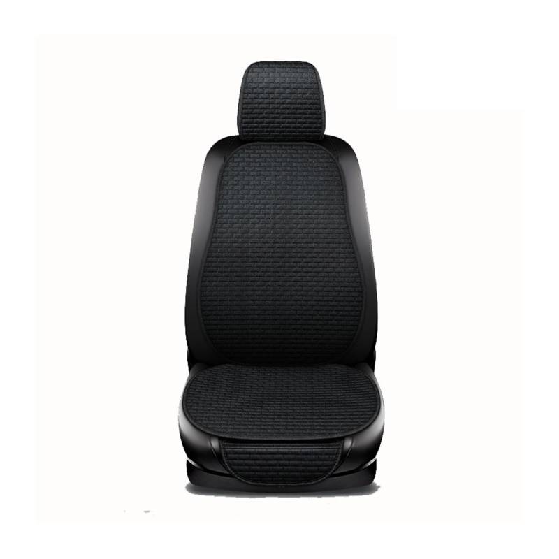 Sitzbezüge Auto Auto Sitz Abdeckung Vorne Hinten Zurück Flachs Sitzkissen Leinen Automobil Sitz Rückenlehne Protector Pad Auto Abdeckungen Matte Schützen Auto-Sitzbezüge(1 seat Black) von HILLAR