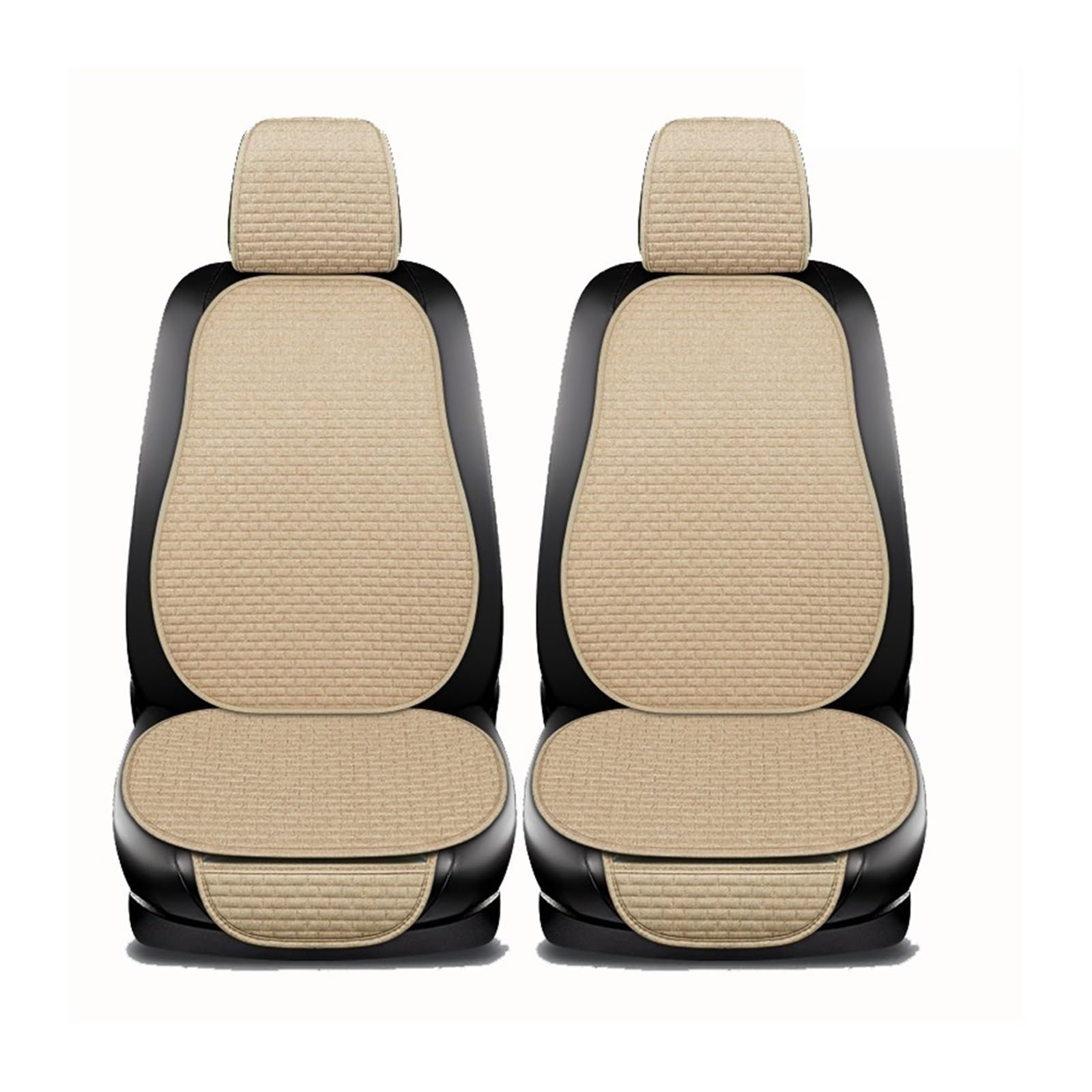 Sitzbezüge Auto Auto Sitz Abdeckung Vorne Hinten Zurück Flachs Sitzkissen Leinen Automobil Sitz Rückenlehne Protector Pad Auto Abdeckungen Matte Schützen Auto-Sitzbezüge(2 Seats beige) von HILLAR