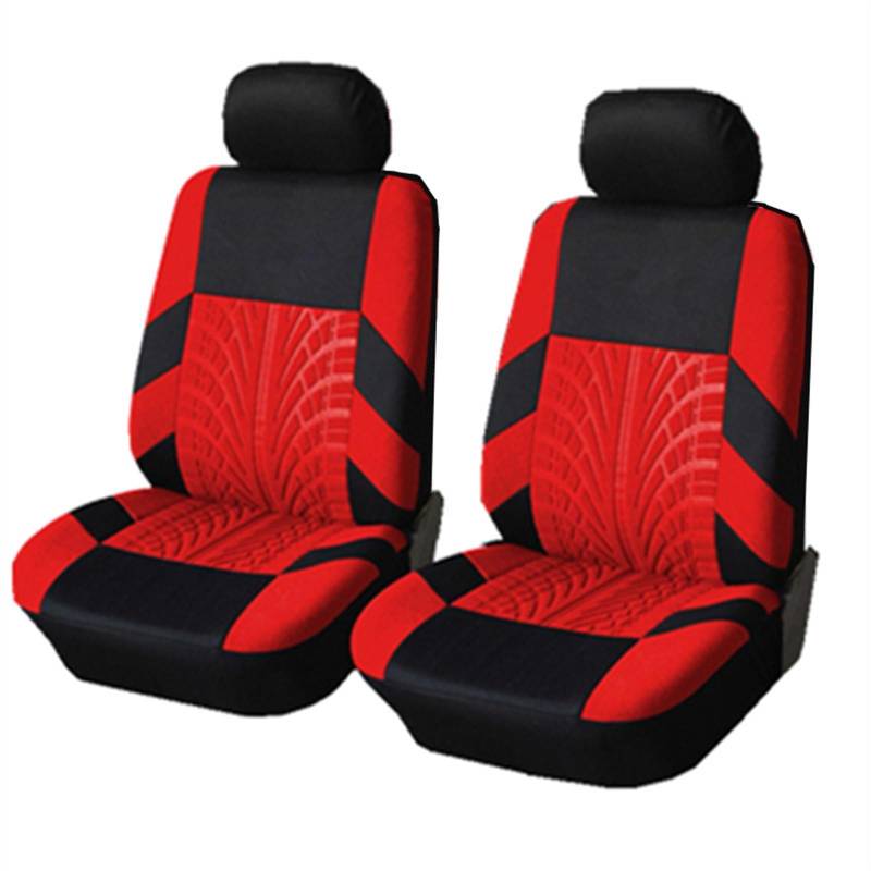 Sitzbezüge Auto Autositzbezüge Komplettes Set Stoff Universelle Passform Für Den Automobilbereich Low Back Frontairbag Kompatibel Geteilte Sitzbank Rücksitz Waschbar Auto-Sitzbezüge(2Seats-Red) von HILLAR