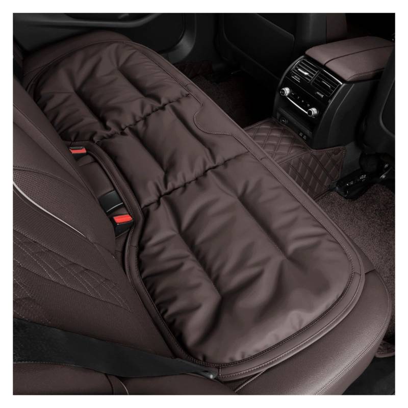 Sitzbezüge Auto Autositzkissen Leder Winter Einteiliges Auto Spezielles Dreiteiliges Sitzkissenzubehör Für Hinten Auto-Sitzbezüge(Mocha Brown-B) von HILLAR