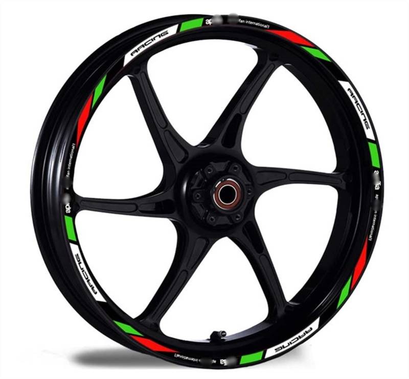 HIMNIL Für Aprilia DORSODURO 750 Factor Racing GPR APR RSV RS4 Tuono SR50 Motorrad Reifen Felgen Aufkleber Aufkleber Felgenaufkleber (Color : 6) von HIMNIL