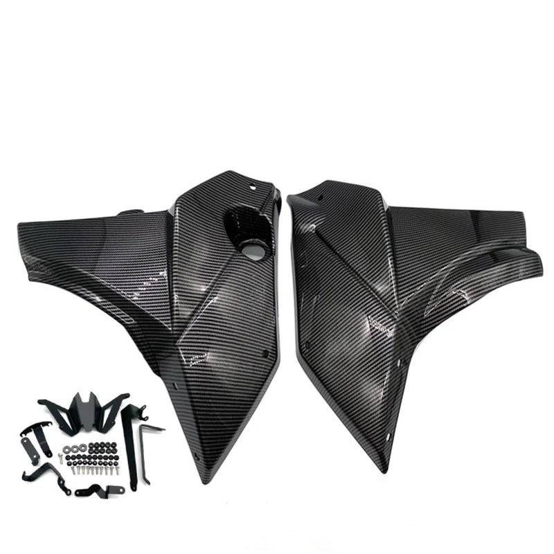 Motorrad deflektor Motorrad Sport Downforce Naked Front Spoiler Aerodynamischer Flügelabweiser Für MT-07 MT07 FZ07 FZ-07 MT FZ 2014–2023(Black-b) von HIMNIL
