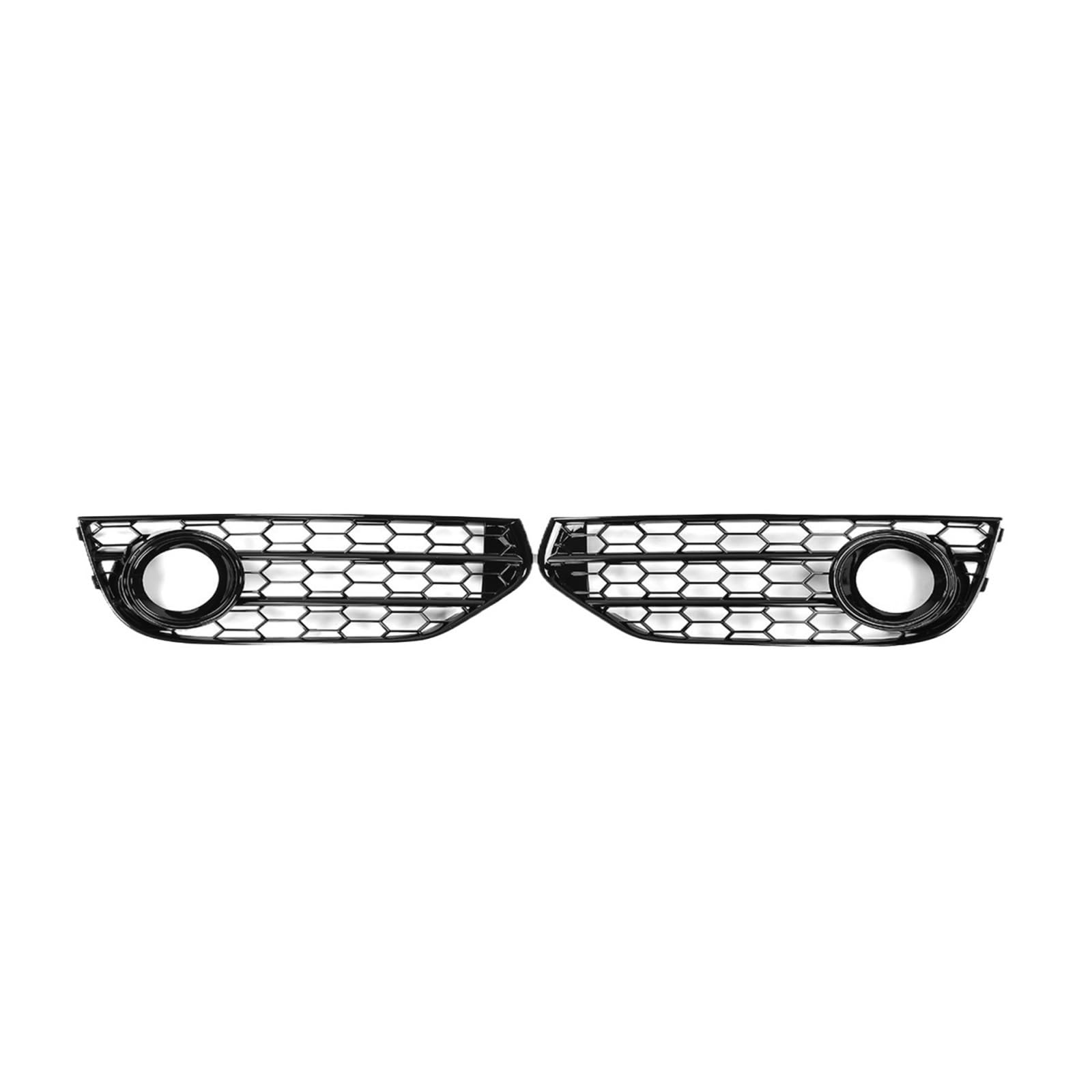 Auto-Nebelscheinwerfer-Kühlergrill-Abdeckung, kompatibel for Audi A4 B8 B8.5 ALLROAD 2009–2015, 8K0807681J01C 8K0807682J01C, Waben-Hex-Nebelscheinwerfer-Grill(Chrome silver) von HINDFGD