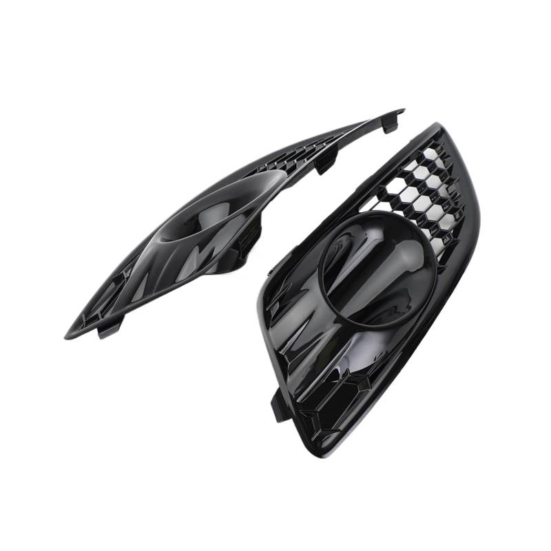 Paar Kühlergrill glänzend schwarz Nebelscheinwerfer Lampenabdeckung kompatibel for Ford Fiesta 2013–2017 Autozubehör von HINDFGD