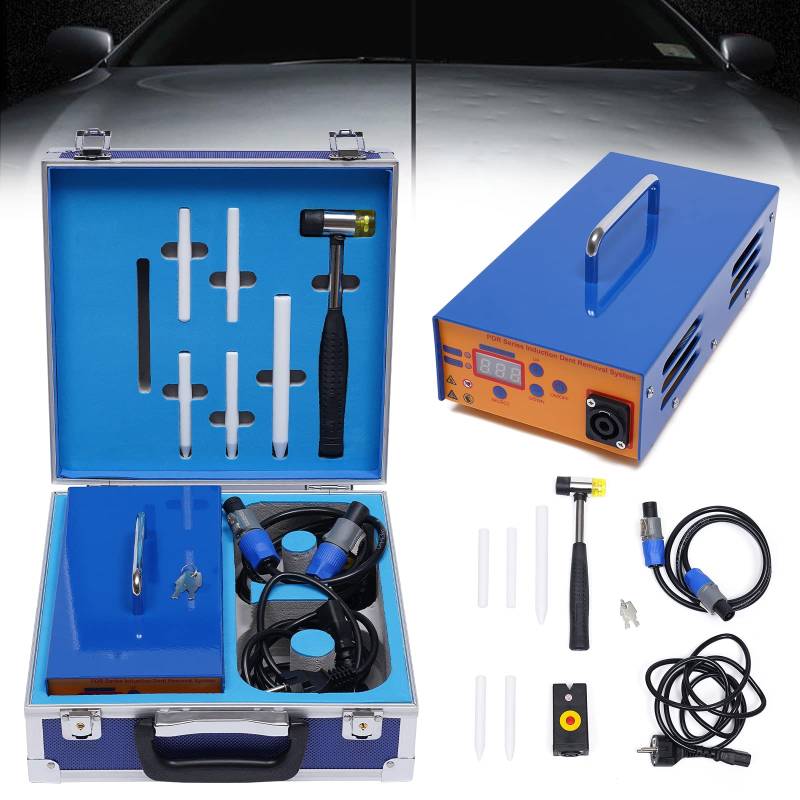 HINOPY - 1380W Induktionsheizgerät, Auto-beulen Reparaturset Werkzeugset Hot Box Auto lackierfreie Dellen Reparatur Werkzeug - Stromkabel 160 cm/3.9ft für Hagelschäden und Türreparaturen von HINOPY