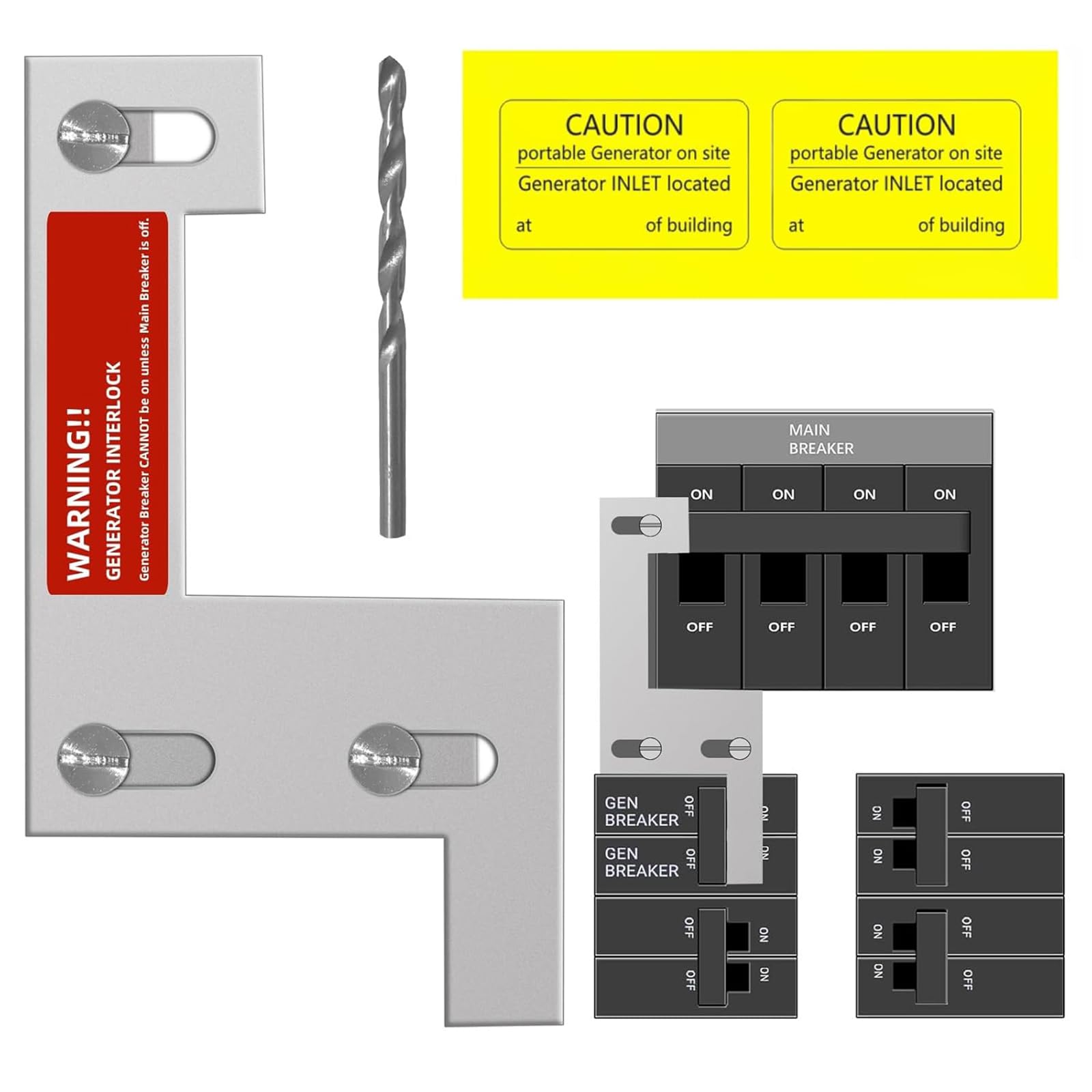 Generator Horizontale Elektrische Interlocks Kits 150/200AMP Panel Schaltkreise Breaker Panel Professional Und Interlocks Kits von HIOPOIUYT