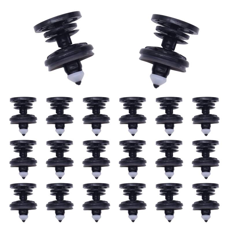 HISports 20 Stück Seitenschweller Clips Kit, Kunststoff Nieten für Türverkleidungen, Kompatibel mit 7L6868243, Auto Clips Set für T5, A1, A4, A5, A6 von HISports