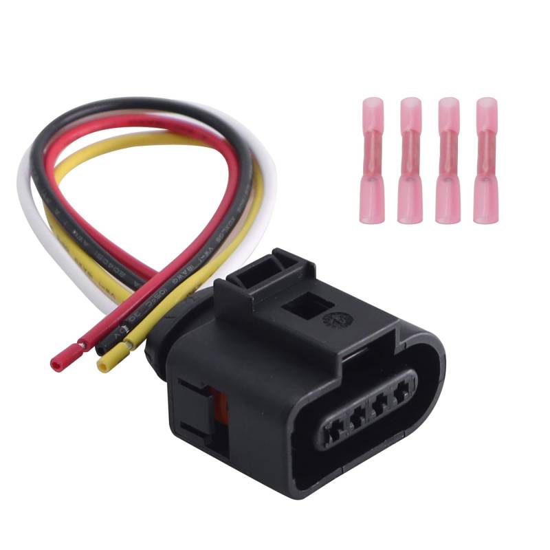 HISports 4pin Reparatur Ersatz Stecker Kabel - Kompatibel mit Lufttemperatursensoren Scheibenwischermotoren Sauerstoffsensoren #1J0973704 von HISports