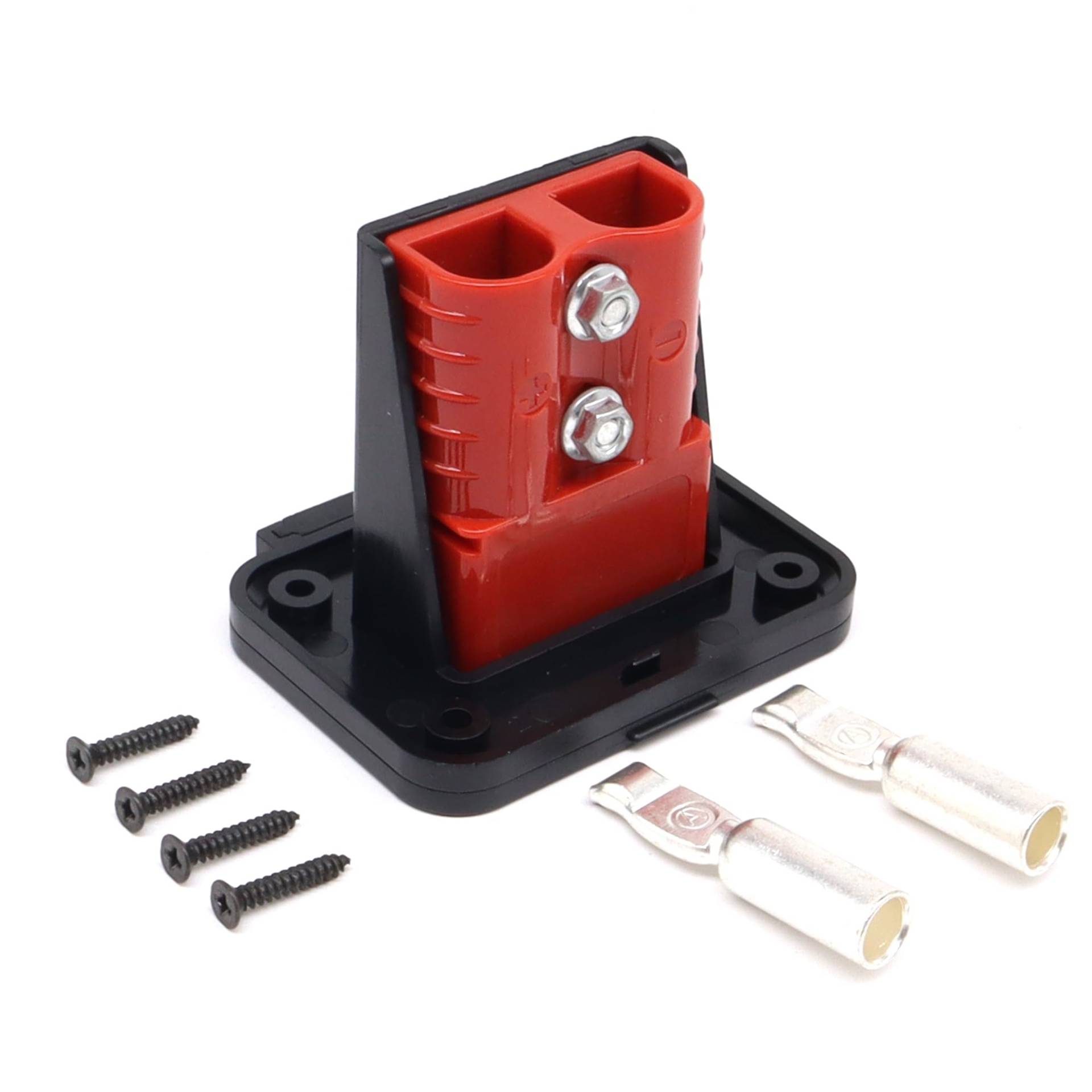 HISports Anderson stecker 120A Unterputz Einbaurahmen mit Abdeckung （rot） Kompatibel mit Anderson Steckverbinder inkl für Auto Wohnmobil Wohnwagen Motorrad Boot Solaranlagen von HISports