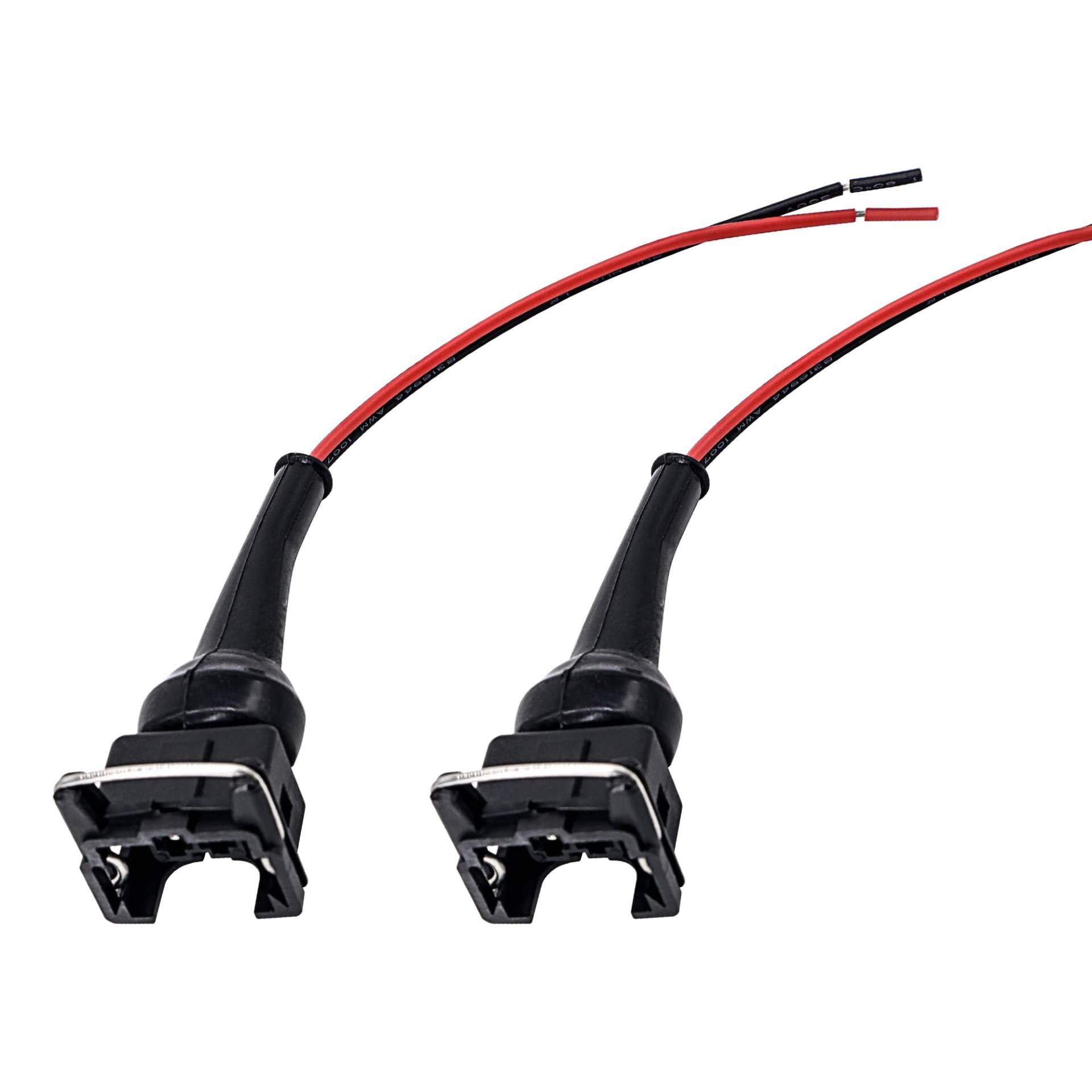 HISports Einspritzdüsen Stecker Einspritzdüse Benziner EV1-3-H Kraftstoffeinspritzdüsenstecker, wasserdicht für Kraftstoffeinspritzdüsenanschluss，2-Wege-Einspritzdüsen for Bosch EV1 OBD1 2 Stück von HISports