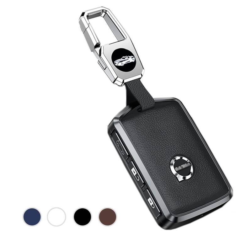 HIZH Schlüsselhülle für Volvo XC40 XC60 XC70 XC90 C30 S60 S80 S90 V60 V70 V90 Schlüsselhülle Autoschlüssel Hülle Leichtes Synthetisches Metall Schlüsselanhänger Schlüsselhülle Cover,Schwarz von HIZH