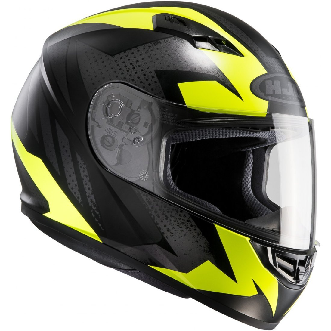 HJC Motorradhelm - CS 15 Treague MC4HSF, Noir/Jaune, Größe L von HJC Helmets