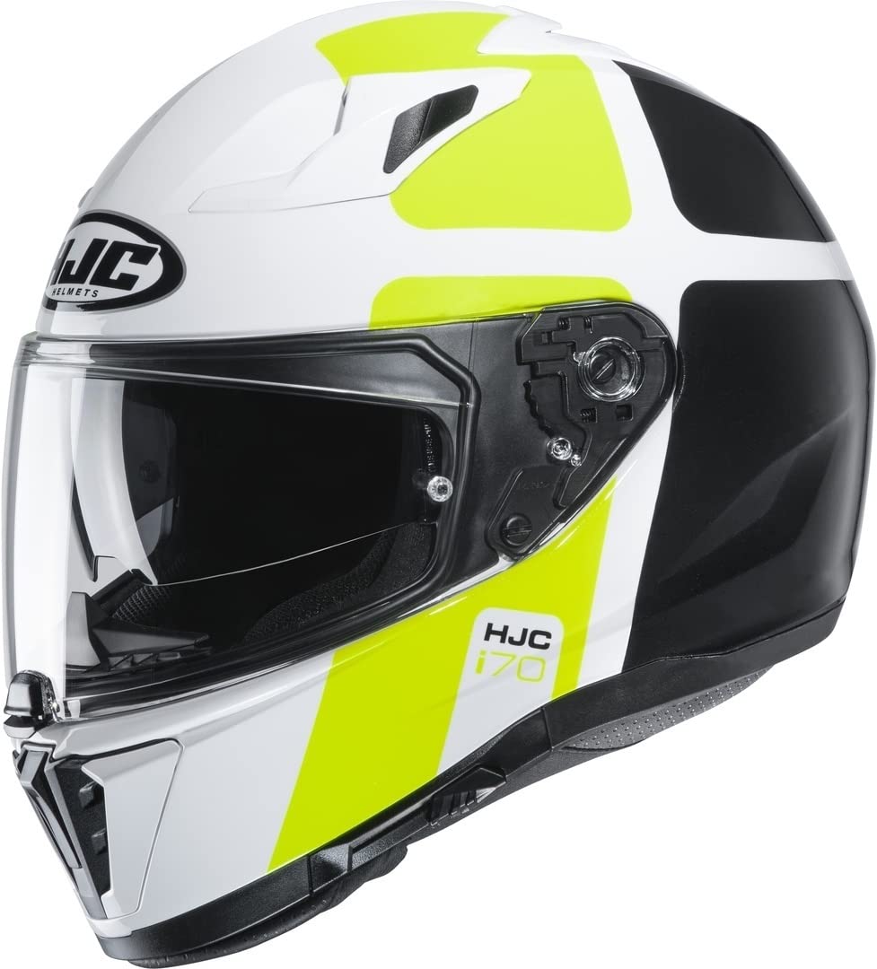 HJC Helmets Herren Nc Motorrad Helm, Weiss/Schwarz/Gelb, S von HJC Helmets