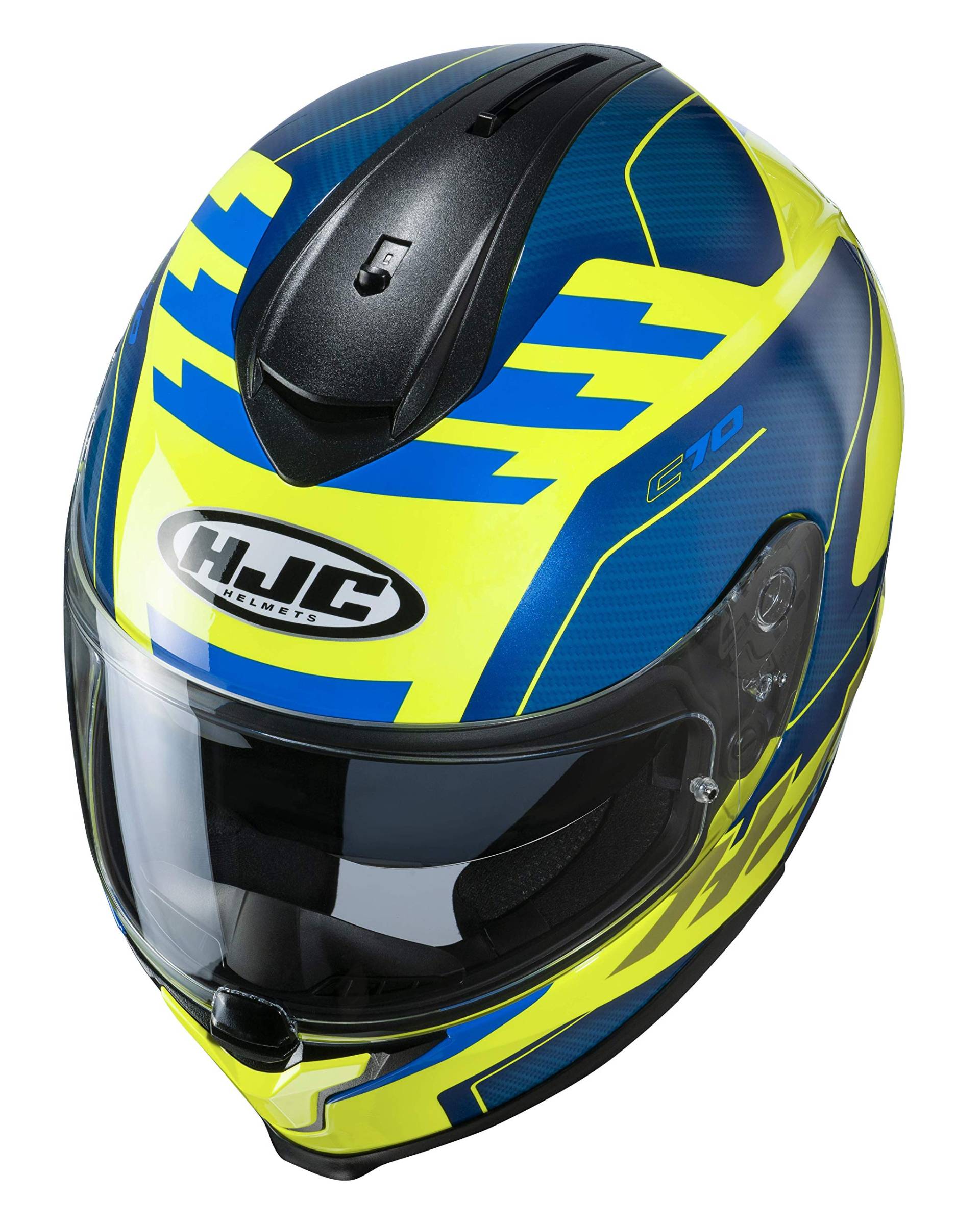 HJC Helmets Herren Nc Motorrad Helm, Blau/Gelb, S von HJC Helmets