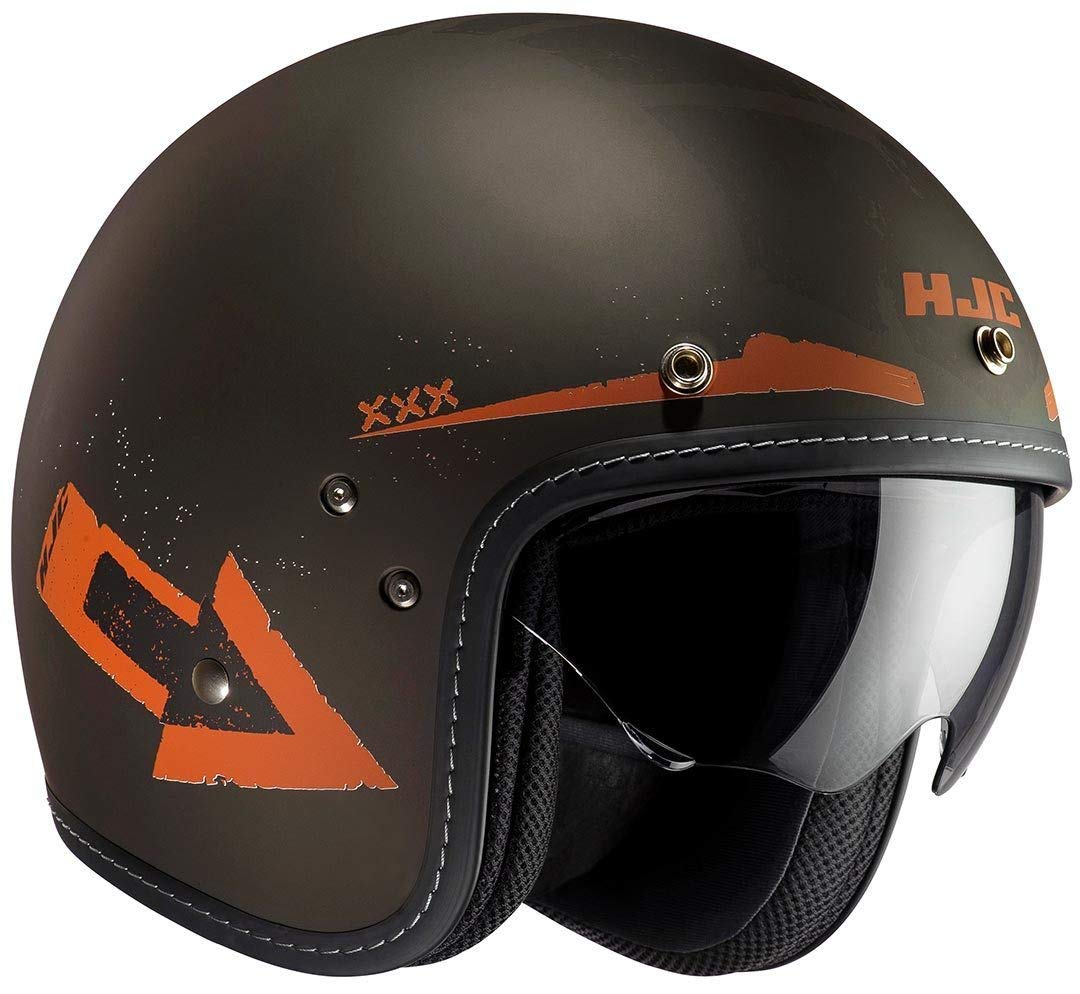 HJC Motorradhelm Mofahelm FG 70s Tales MC9F, orange, Größe XL von HJC Helmets