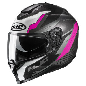 HJC C70 Silon MC8 Integralhelm Matt Schwarz Weiss Pink von HJC