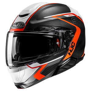 HJC RPHA 91 Carbon Lagos MC6HSF Klapphelm Matt Weiss Rot von HJC