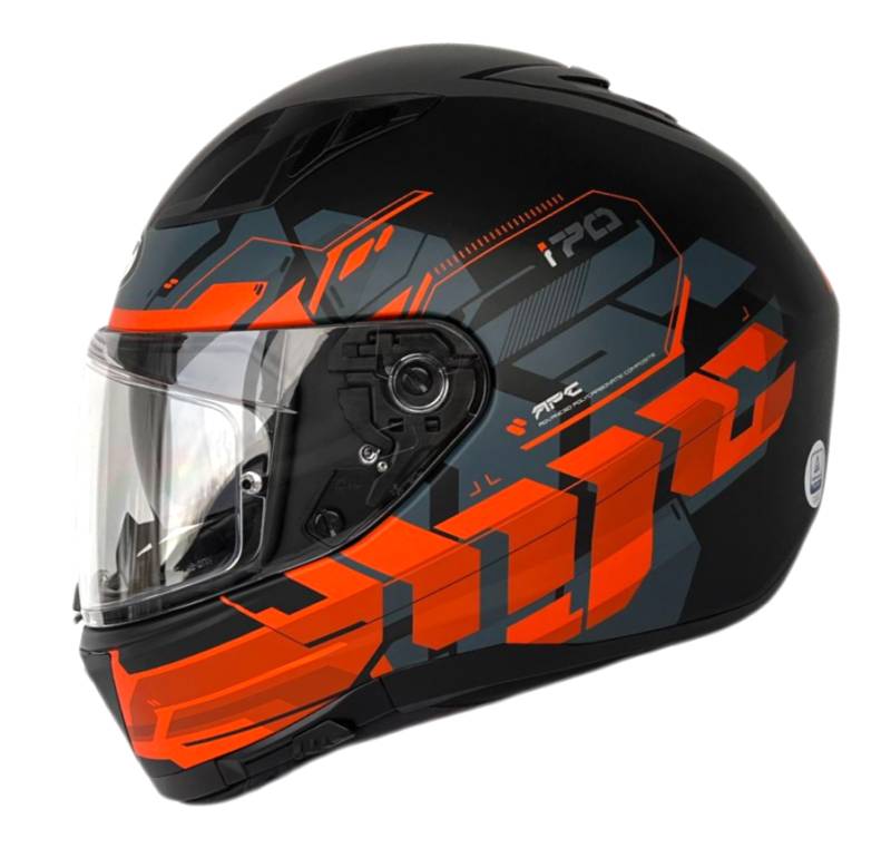 HJC i70 Alligon Motorradhelm Schwarz Orange MC7SF von HJC