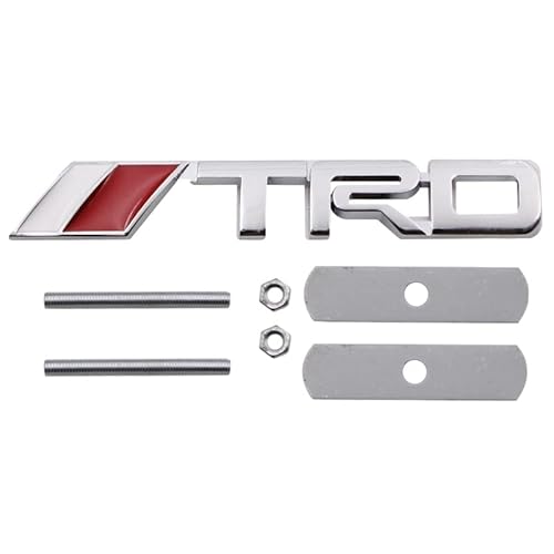 HJCC TRD Auto -Front -Metall -Abzeichen Kennzeichnung Auto Dekoration Aufkleberzubehör HJCC (Color Name : White 1PCS) von HJCC