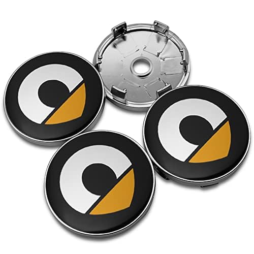 4 Stück Nabendeckel Radkappen, für Smart 451 453 Fortwo Forfour 56mm 60mm ABS Auto-Nabenkappen mit Logo, Nabenkappen Felgendeckel Auto Zubehör,A-60mm von HJHYYHG