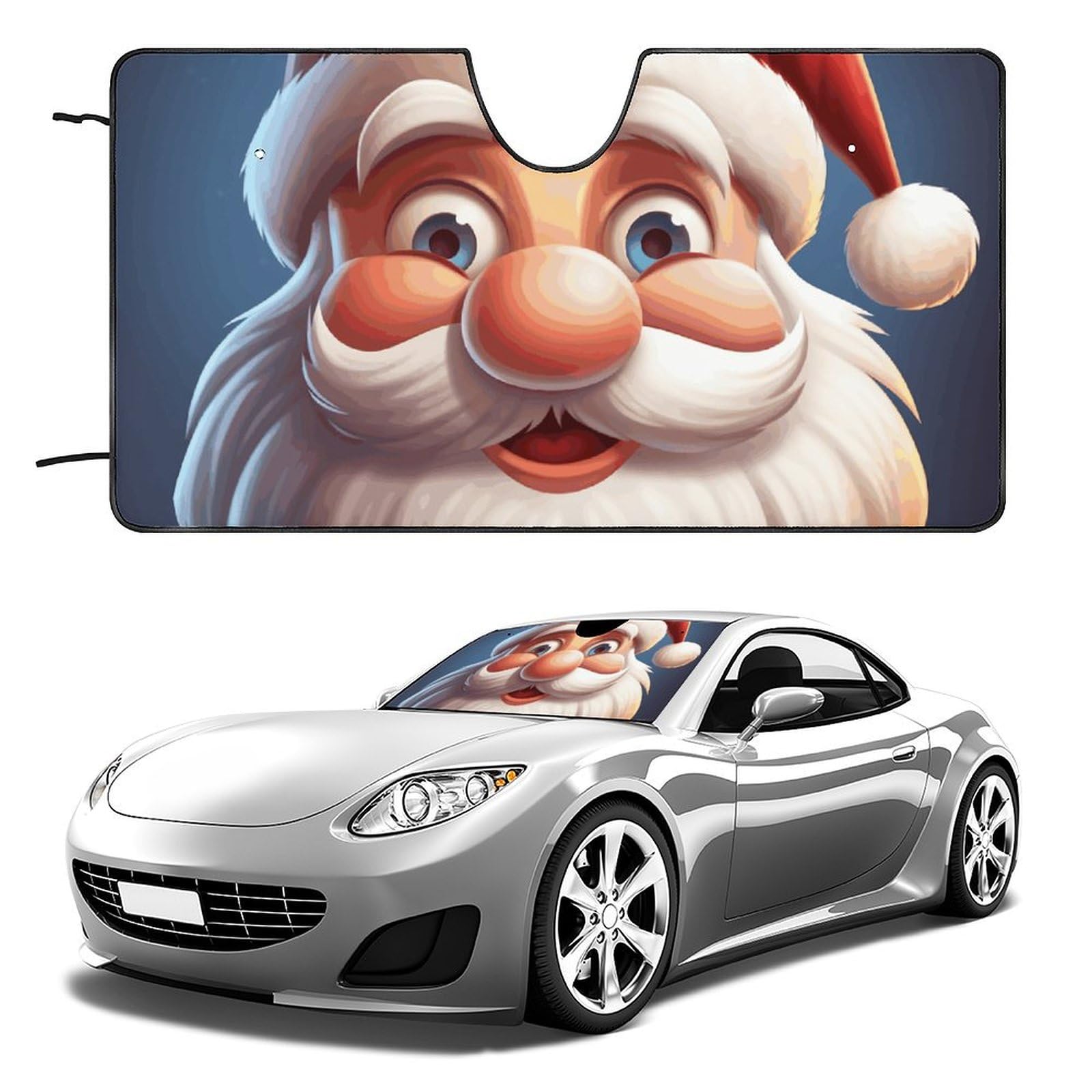 Auto Windschutzscheibe Sonnenschutz Abdeckung Cartoon Weihnachtsmann Sonnenschutz Sonnenschutz Faltbare Auto Sonnenschutz Auto Windschutzscheibe Sonnenschutz für LKW Auto Windschutzscheibe Abdeckung von HJKBCV