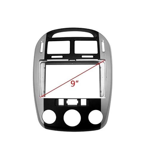 Auto Ersatz 9 Zoll 2 Din Android Haupteinheit Autoradio Rahmen Kit Kompatibel mit Cerato LX 2006-2012 Auto Stereo Armaturenbrett Blende Blende Auto Innenraum von HJLHUIDM