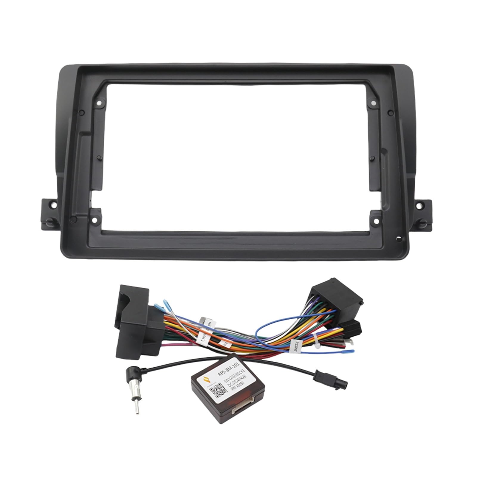 Auto-Ersatzteil, kompatibel mit 3 (E46) 1998-2005 (9 Zoll) Autoradio Faszien-Fit Android Player Frame Adapter Cover Stereo Panel Dash Mount Trim Kit Bezel Innenraum Auto (Rahmen mit Kabl von HJLHUIDM