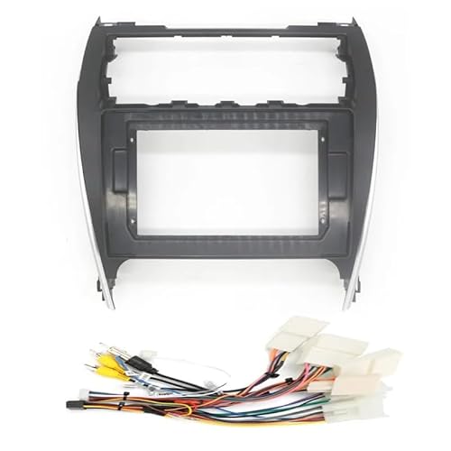 Autoradioblende für 25,7 cm (10,1 Zoll) großes Display, kompatibel mit Camry 2011 2012 2013 2014 2015 (USA-Version), Armaturenbrett-Halterungs-Set, Kabeladapter, Auto-Innenraum (Faszie und Kabel, 22,9 von HJLHUIDM