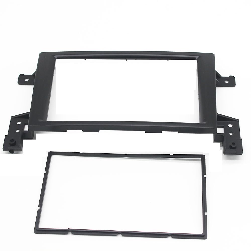 HJLHUIDM Auto Ersatz 2 Din Autoradio Blende Kompatibel mit Grand Vitara 2005-2017 Doppel DVD Rahmen Adapter Panel Dash Mount Tirm Kit Auto Innenraum von HJLHUIDM