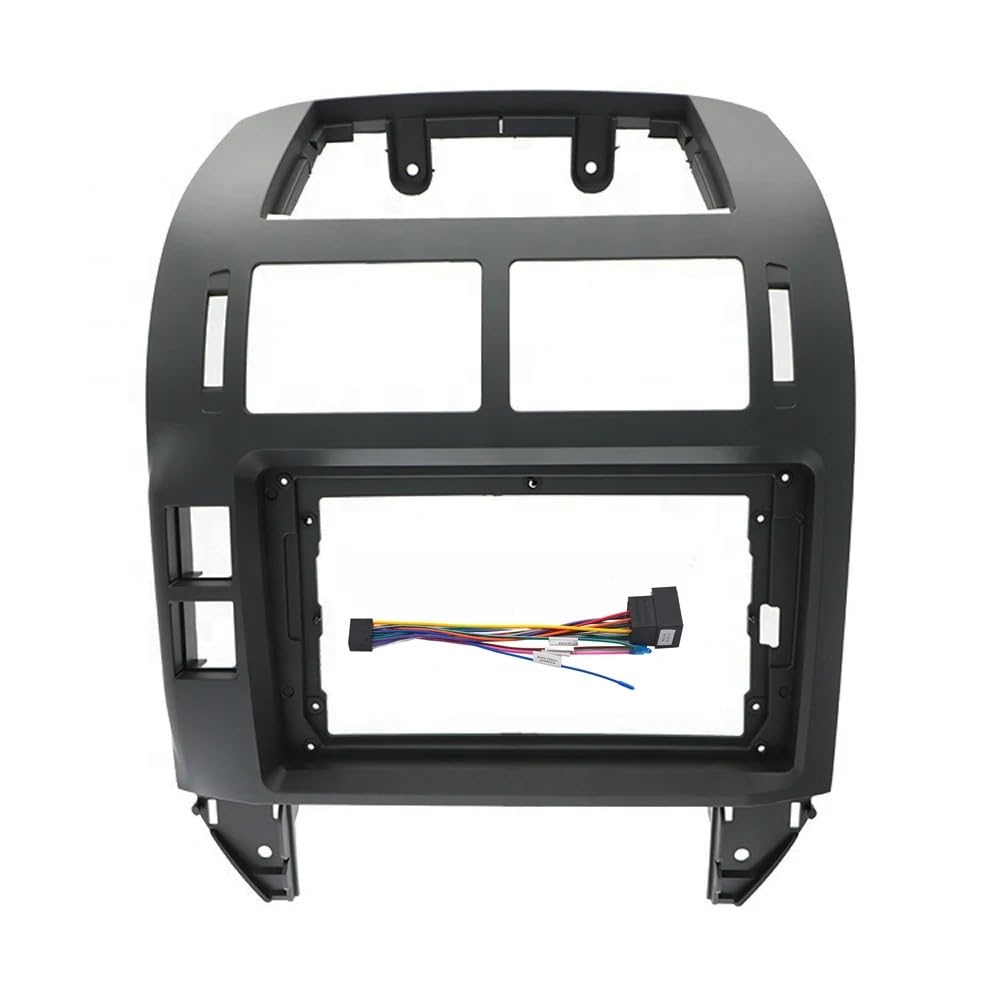 HJLHUIDM Auto Ersatz 2 Din Panel Auto Faszien Navigation Blenden Dash Frame Kit für 9 Zoll Android Kompatibel mit Polo 2004 2005 2006 2007 2008 2009 2010 Auto Innenraum von HJLHUIDM